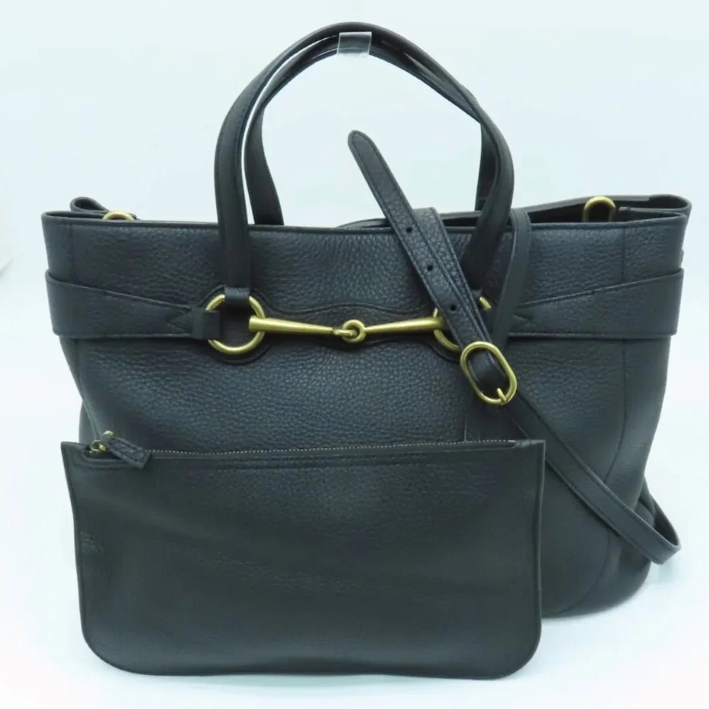 💎✨ LIKE NEW✨💎 3way business Gucci elegant tote crossbody LEATHER grainy - Picture 4 of 13
